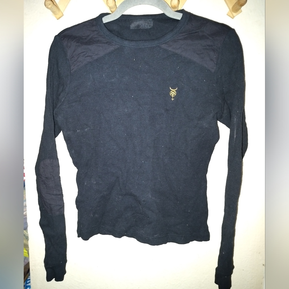 NWOT Black Scale BLVCK SCVLE Thermal LS Shirt With Leather Elbow Pads
